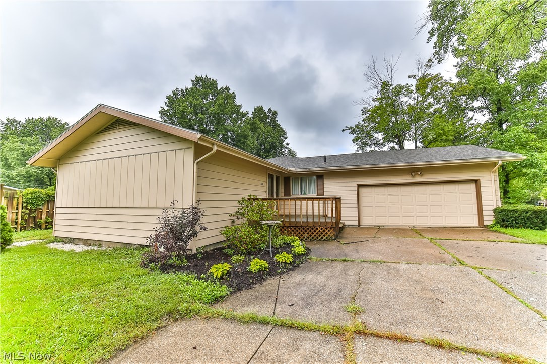 If you are looking for a Mid Century Modern Ranch … Look no further! This home was actually in a Parade of Homes in the early 1960’s and has all the minimalist clean line features that you are looking for. Now all this home needs is someone with style to bring the home back to its original roots. All the bones are there. This lovely home has a unique waterfall dividing living room and dining room. There are modern wall cabinets in master suite and there is an “on suite” master bath. There is a partially finished basement with built in cabinets. A new “tear off “ roof with 30 year shingles was installed in 2017. The entire interior was repainted in August of 2018, Forced air furnace and central air was replaced in 2008. All carpeted areas on 1st floor is new in 2018, Electrical service box has been updated. This lovely home is located in a great geographical location in the Northhampton area of Cuyahoga Falls. Enjoy Cuyahoga Falls utilities and amenities. Sellers are offering a 1 year