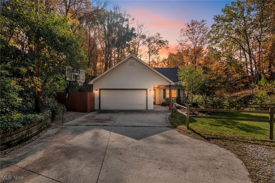 (Full video available) Truly One-of-a-Kind Setting – Peaceful Retreat with Modern Comforts! Escape to your own private, wooded hideaway with this breathtaking home nestled at the end of a private drive — offering tranquility, scenic beauty, & year-round vacation vibes. Few homes and settings like this exist at such an affordable price! Enjoy the best of one-floor living with convenient first-floor master suite, full bath with oversized jetted soaking tub, and laundry, all designed for ease and comfort. Inviting floor plan opens with a two-story foyer leading into a spacious great room filled with natural light, featuring a cozy corner gas fireplace, recessed lighting, & many/large windows showcasing spectacular nature views. Premium raised-panel kitchen is a chef’s delight with ceramic tile flooring, a butcher block island w/breakfast bar, & included appliances — all open to the great room, making it ideal for entertaining. Relax & unwind in the exceptional three-season sunroom with three walls of windows, perfect spot for your morning coffee or evening book while surrounded by the beauty of nature. Upstairs, the generous loft provides a versatile space for a rec or media room and is flanked by two additional bedrooms with ample closets and backyard views. Additional highlights include a heated two-car attached garage, a brand-new roof for years of worry-free living, and immediate occupancy. Located close to everyday conveniences yet offering a level of privacy and serenity rarely found, this home is truly a must-see. Easy to show — schedule your visit today and experience this hidden gem for yourself!