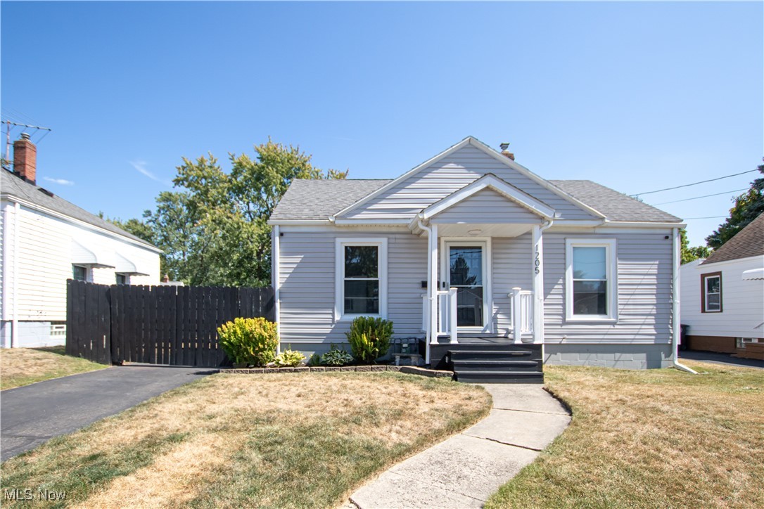 Welcome home to this beautifully updated 2-bedroom ranch in Akron! Move-in ready and thoughtfully improved inside and out, this home offers modern style, practical updates, and cozy spaces you’ll love. The main level features a fresh remodel with premium LifeProof vinyl flooring, new baseboards, doors, windowsills, and ceiling fans, all professionally painted in today’s modern tones. The kitchen shines with updates including a striking backsplash, hardware, and refreshed finishes, while the bright living room makes a perfect gathering space. Downstairs, the full basement was completely remodeled in 2023 with brand new steps, stylish flooring, and an electric fireplace for a warm, inviting retreat. The bathroom was fully renovated in 2024. Outside, curb appeal abounds with new front porch and side steps (2025) and a complete landscaping transformation with sod, flower beds, and a fully redone backyard—ideal for relaxing or entertaining. Plus a fully fenced in yard provides privacy and seurity. Major updates provide peace of mind, including front windows (2019) and a roof (2013). This charming ranch blends comfort with updates in all the right places, offering a move-in ready lifestyle at a great price. Don’t miss your chance to call it home!