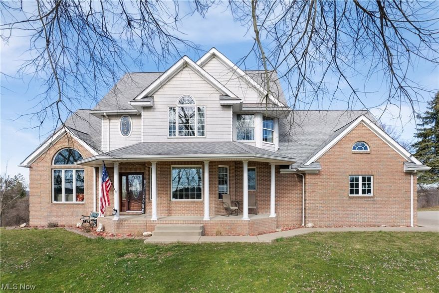 Welcome to 56371 Kilgore Rd! This stunning property offers the perfect blend of spacious living and serene surroundings on a 2.58 acre lot with views. Here, you have the peace of out-of-town living while located only 4 minutes from 470 and 8 minutes from the St. Clairsville exit.  Upon entry, you are greeted by the spacious and open foyer. You immediately notice the 9-foot ceilings, generous natural light that floods in through large windows and the oak staircase in the center of the home, complimented by oak trim and solid oak doors that continue throughout. To your left, you will find the sitting room with 12-foot cathedral ceiling. On your right, you will find the formal dining area. Through the dining room, your dream kitchen awaits you. This immaculate kitchen features an abundance of KraftMaid maple cabinetry, granite countertops, and a large island with breakfast bar. Off the kitchen is a composite deck offering breathtaking views of neighboring towns while you enjoy your morning coffee or tea. The kitchen also offers open-concept living, connecting you to those in the family room. Additionally located on the main floor is a sizable laundry room with cabinetry and a half bath for your convenience. Upstairs, you will find a luxurious primary suite with cathedral ceiling, his and hers closets and a full bath equipped with a double-sink vanity, shower and clawfoot tub. There is a second full bath that serves the additional two bedrooms upstairs as well as a large bonus room with unlimited potential. The clean, dry walk-out basement offers ample storage and is comfortable enough to entertain as is, or is a great space for your finishing ideas. The 3-car garage located off of the main floor laundry room offers plenty of room for your cars and tools. The above-ground pool has a new pump, filter and liner and is ready for summer! Schedule a showing to see this gorgeous home in person!