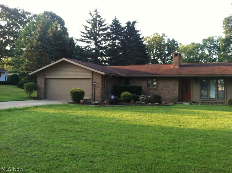 Beautiful 1 Acre lot, 2 or 3 Bedroom Ranch, 4 car tandem garage, finished basement, , Florida room, in-ground pool (liner approx 8 yrs old, new filter and pump), Hot Springs hot tub, two fireplaces. Well water, electric forced air furnace, central air, septic 3 yrs old. Several updates including bathrooms, bedrooms and basement. New fixtures, flooring and paint throughout. Newer high end appliances stay: LG side by side, Maytag stove w/ convection oven, microwave, maytag dishwasher.