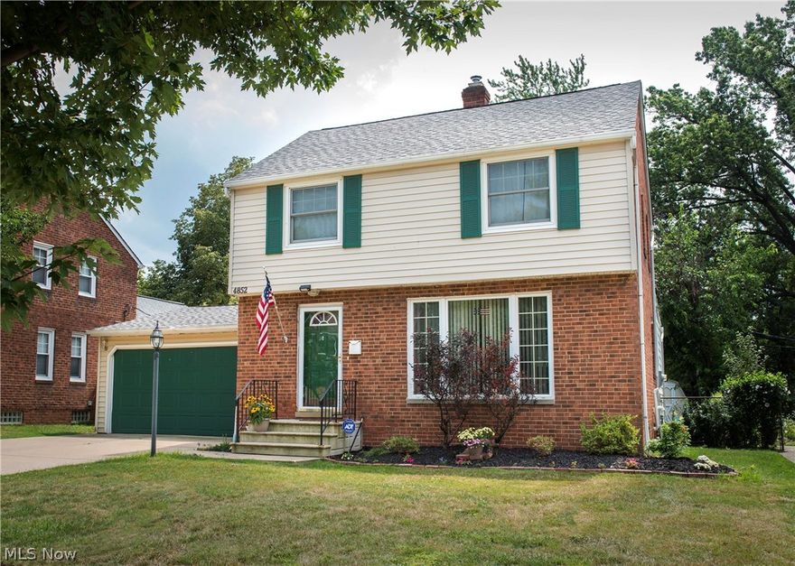 Spacious 3 Bedroom, 2.5 Bath Colonial on a quiet residential street is near to every amenity in Lyndhurst.  Great floor plan enters into a large living room, flows to the dining room, and comfortable family room with the kitchen being the hub of the first floor living area.  You'll enjoy a big deck and a deep back yard with mature trees for all kinds of entertaining and play, and a tidy shed for outdoor storage. 3 Bedrooms and 1 full bath are upstairs, a half bath on the first floor and a beautifully done modern full bath in the partially finished basement. The basement was thoughtfully done with a wall of cabinetry giving you additional space for a media room, office, exercise or play area.  This comfortable home has a new LG refrigerator and dishwasher, roof approximately 8 yrs, furnace approx 4 yrs, and has been newly painted in a modern neutral color scheme. Convenient location near Beachwood Place and Legacy Village, grocery stores, parks and libraries. Easy access to 271.  Come m