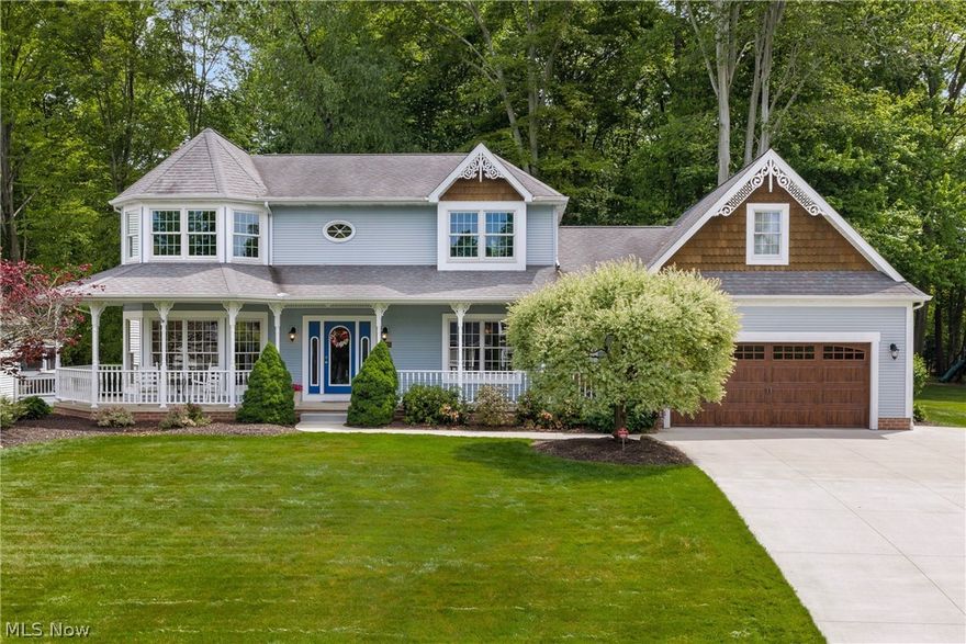 Some houses make you stop and stare before you even reach the front door. This is one of them. The Victorian-inspired facade features intricate gingerbread trim, turret-style bay windows, and a wraparound front porch lined with decorative spindlework, giving this well cared for, 1-owner home its unmistakable character.

Step inside and you’ll be greeted by the two-story foyer with crown molding that sets the tone for the rest of the home. The family room features a gas fireplace, pocket doors, and arched windows. Pass under the Victorian-style spindle trim and you’ll find an eat-in kitchen with stainless steel appliances and a large island with granite countertops. Right off the kitchen is a sunroom wrapped in windows that looks out to the private, wooded backyard - the kind of room you'll find yourself gravitating toward every morning with your coffee or when catching that perfect sunset. The formal dining room features a tray ceiling and tile flooring (2018), and rounding out the main level is a laundry room, half bath, and a bedroom that doubles as a home office. 

Upstairs, the master's suite feels bright, spacious, and inviting with bay windows that fill the room with natural light. The bathroom is just as impressive, featuring dual vanities with granite countertops, a jetted soaking tub, and a large custom standalone shower. All bathrooms were renovated in 2015 and feature granite countertops.

The basement adds 668 sq ft of finished space plus over 800 sq ft of unfinished storage. The garage has 11-foot ceilings, a newer garage door (2023), and a dedicated storage area in the back corner for your lawn mower and tools. Newer mechanicals include the A/C & furnace (2024), sump pump & water softener (2021), and hot water tank (2018).

Homes like this don't come around often. If you've been searching for a charming, well-maintained home with real character, do yourself a favor and see this one in person. Call or text today to schedule your private showing.