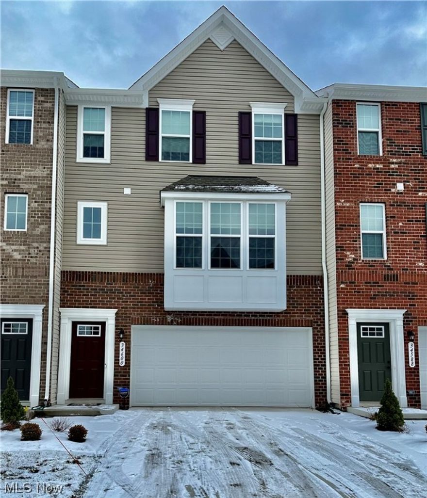 Gorgeous November 2022 Built Townhouse in Brookwood Crossing! Better than new construction!!  Loaded with upgrades! Main level features a spacious open floor plan!  Large Living Room opens to magnificent kitchen and dining area with sliding doors to newly built deck! Perfect for entertaining!  The wooded view from deck is private and perfect for relaxing!  Upstairs boasts a luxurious master suite with walk in closet and private bathroom.  Convenient upstairs Laundry!  Additional 2 bedrooms are spacious with great closet space!  Attached 2 Car Garage! 2 1/2 baths! First Floor Flex Space perfect for office or exercise room, etc. and has access to garage and  glass door to backyard! Upgraded Custom Blinds! Refrigerator, Range, Built in microwave, dishwasher and disposal! This is truly a must to see!