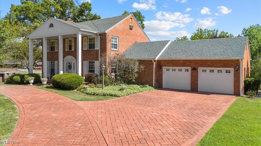 Welcome to your future Dream Home! Nestled on just under 1 Acre lot, this Colonial Masterpiece offers 3 with a possible 4 Bedrooms, 2 and 1 half Baths, Cozy - Great and Family - rooms both featuring fireplaces, Wooden Shutters (Pella wood windows), crown molding, and beautiful hardwood flooring. The kitchen has modern Stainless Appliances with ample counter space including an island with seating and a second sink. Off the kitchen leads to the outdoor paradise, including a spacious screened-in porch with ceramic flooring and a built-in natural gas cooking grill. The super nice In-Ground pool along with being able to see a little of the 18th fairway of Worthington Golf Course, makes for breathtaking views. The inviting Tile foyer leading to a grand hardwood stairway takes you to the upstairs Bedrooms. The nice-sized Master Suite includes a separate make-up area with a vanity, walk-in shower, and a walk-in closet. Bedrooms 2 & 3 have hardwood flooring, crown molding, wood shutters, and plenty of natural lighting for a warm feeling. The possible 4th Bedroom is on the 3rd level along with an additional room for storage.  The full basement includes an area for a rec room, a Large Cedar closet, plenty of storage, and a lower-level garage.