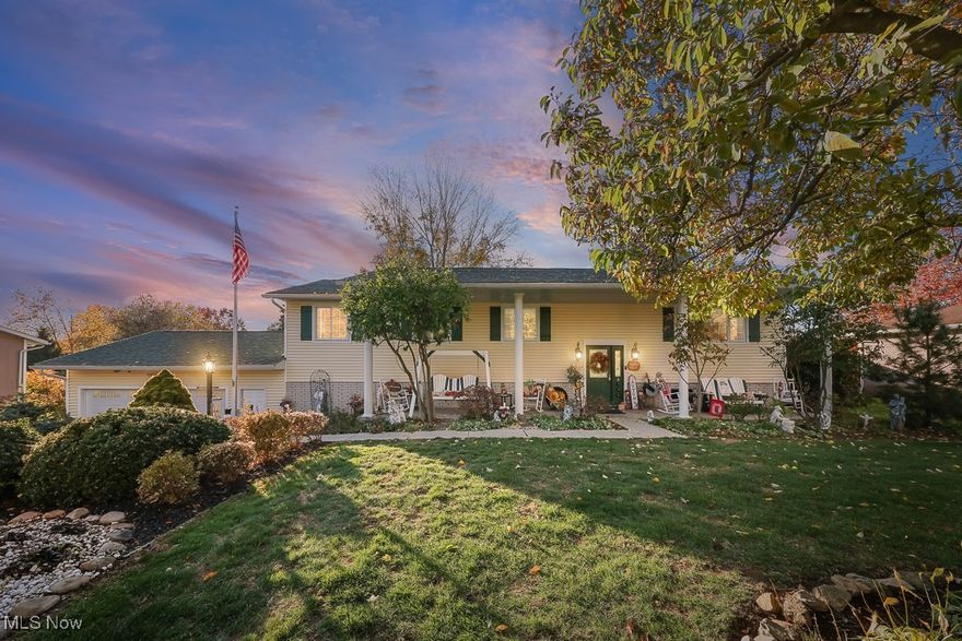 Lovingly maintained by its original owner for nearly 50 years, this well-crafted 4-bedroom, 3-full-bathroom bilevel perfectly balances timeless care with modern comfort. With over $100,000 in updates in the past decade, every detail reflects pride of ownership and enduring quality. The main level welcomes you with a renovated kitchen featuring granite countertops, custom cabinetry with pullout features, and modern appliances. The adjoining dining room opens to a 16’x13’ enclosed porch overlooking the scenic outdoor spaces. A comfortable living room and private hallway leading to four bedrooms and two full bathrooms complete this level, enhanced by new flooring and fresh paint throughout. The primary suite is a lovely retreat and offers an updated bathroom, closet organization system, custom blinds, and access to a private deck with serene views. The walkout lower level expands the living space with a large family room featuring a wood-burning fireplace, a versatile 20’x14’ bonus room perfect for a fifth bedroom or home office, a third full bathroom, laundry area, and generous storage. Convenient access to both the backyard and attached garage enhances everyday functionality. Surrounded by mature landscaping, the property’s outdoor spaces are a true highlight. The grounds include ornamental gardens and waterscapes, along with a recreation area featuring a playground, basketball half court and hoop, volleyball net, storage shed, and outdoor lighting. An expansive covered front porch with stately pillars adds to the home’s inviting curb appeal. Further enhancements include a new roof, vinyl siding, whole-house generator, along with newer mechanical systems throughout. Now, this treasured home is ready to welcome its next owner in The Meadow, one of Doylestown’s most pleasant communities. Be sure to schedule your tour and request the home resumé!