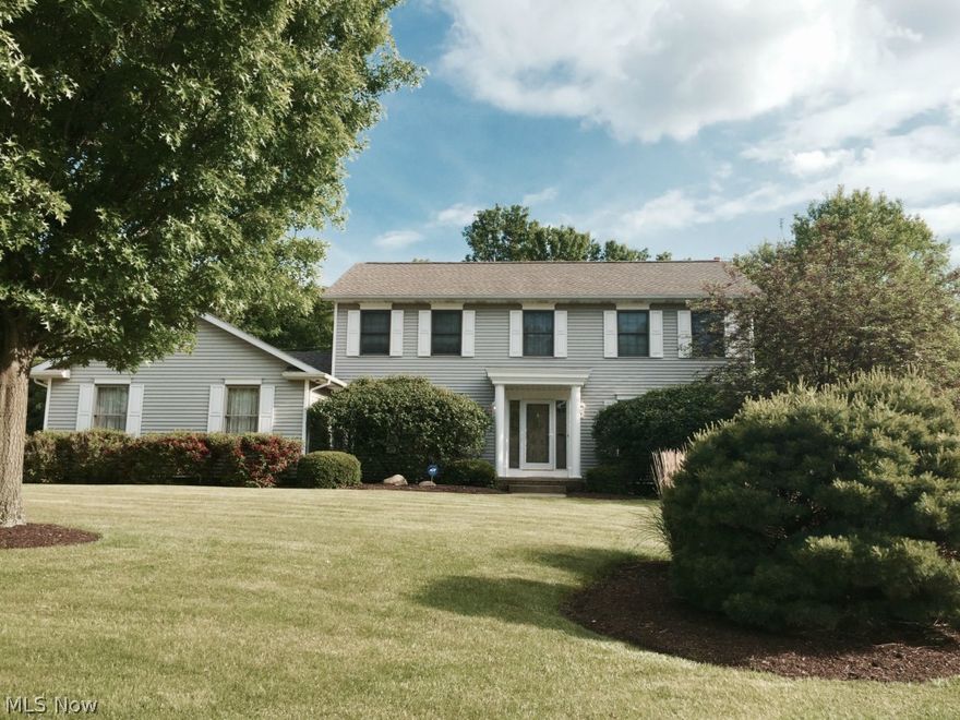 Don't miss this custom built St. Ives beauty!  Located on a beautiful cul-de-sac home site, you are going to love all that this home has to offer! From the eat in kitchen with island, ceramic flooring, backsplash and all newer appliances to the formal dining room with Venetian plaster walls, trey ceiling and crown molding. Plus a sunken family room off the kitchen with a gas fireplace.  There is also a fantastic first floor office with double desks and built in storage and convenient first floor laundry and half bath with new vanity.  Upstairs, there is a master suite with vaulted ceilings, walk in closet, double sinks and a jetted tub. Three additional bedrooms share a full bath with skylight.  The lower level is amazing! It includes a finished rec room with several different areas to entertain plus a wall of cabinets for storage.  There's also a separate bonus room that is currently used as a play area and a half bath. You are going to love the setting of the backyard! Very private a