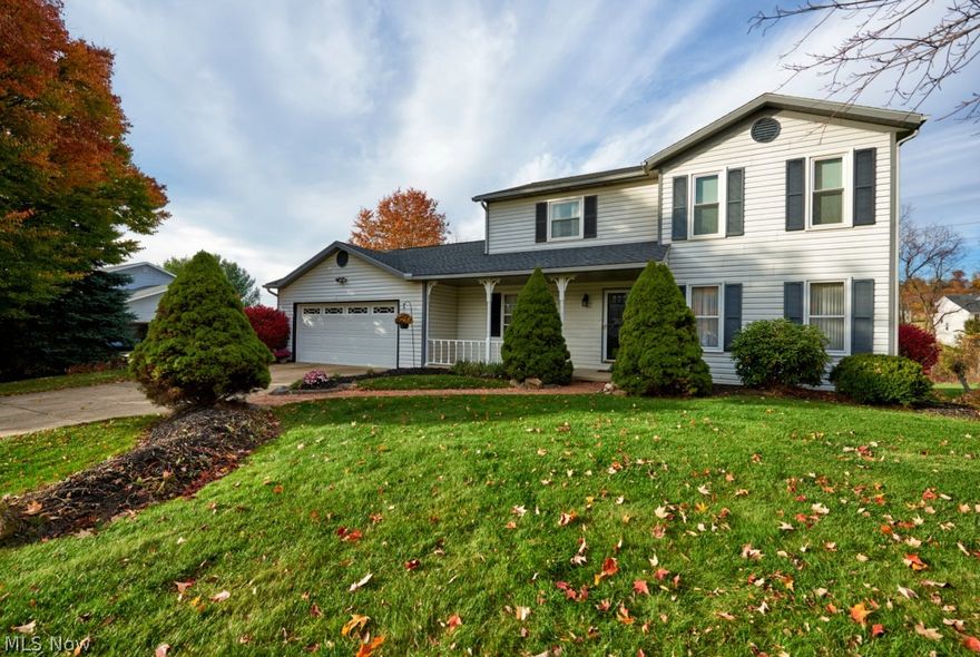 Move in ready 3 Bedroom 2 Full Bath 2 Half Bath Colonial in Green. Large oak eat-in kitchen with slider to deck. Large living room with gas fireplace and two ceiling fans. Formal dining room. Vaulted ceiling in the master suite with walk in closet. Plenty of closet space throughout the home. First floor laundry room. Walk out basement ready for your finishing touches leads to patio. 2 car garage with extra storage and door leading to backyard. Large private backyard. New Roof August 2009, Well pump 2011. Very clean and well kept home. Great location with quick access to I-77 and the Akron Canton Airport.