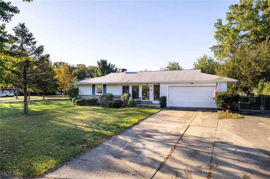 Opportunity Awaits in Medina City! Nestled on a private corner lot near stocked ponds and all of Medina’s best amenities, this two-bedroom, two-and-a-half-bath ranch has been family-owned for generations and is ready for its next chapter. A long, extended driveway doubles as a patio area, leading to a charming enclosed porch — the perfect spot to relax and enjoy the peaceful surroundings. Inside, you’ll find a spacious living room filled with natural light, connecting to both the dining area and an eat-in kitchen with plenty of cabinet space. Two generous bedrooms and one-and-a-half baths complete the main level, offering comfort and convenience with room to reimagine. The lower level adds even more potential with a partially finished game room or second living space, laundry area, full bath, and the possibility for a second kitchen—ideal for an in-law suite, hobby area, or entertaining space. There’s also ample room for storage and workspace for the handyman in mind. Outside, a fenced-in backyard provides privacy for pets or gardening, while the extended driveway and corner lot offer plenty of space for parking or outdoor projects. This home is being sold as-is and is priced to reflect the updates and repairs needed. With solid bones, a convenient location, and decades of family ownership, this property is a diamond in the rough waiting for a new owner to restore its charm and make it shine once again.