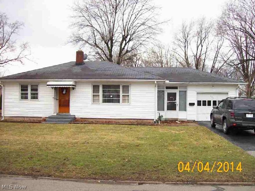 Adorable 2 Bdrm 1 Bath Sided 936 Sq Ft Ranch Style Home with 1 Car Attached Garage, Eat in Kitchen, Breezeway, Enclosed Porch, full Unfinished Basement and More! Please note that the seller is Secretary of Veterans Affairs and Property was built prior to 1978 and lead-based paint potentially exists