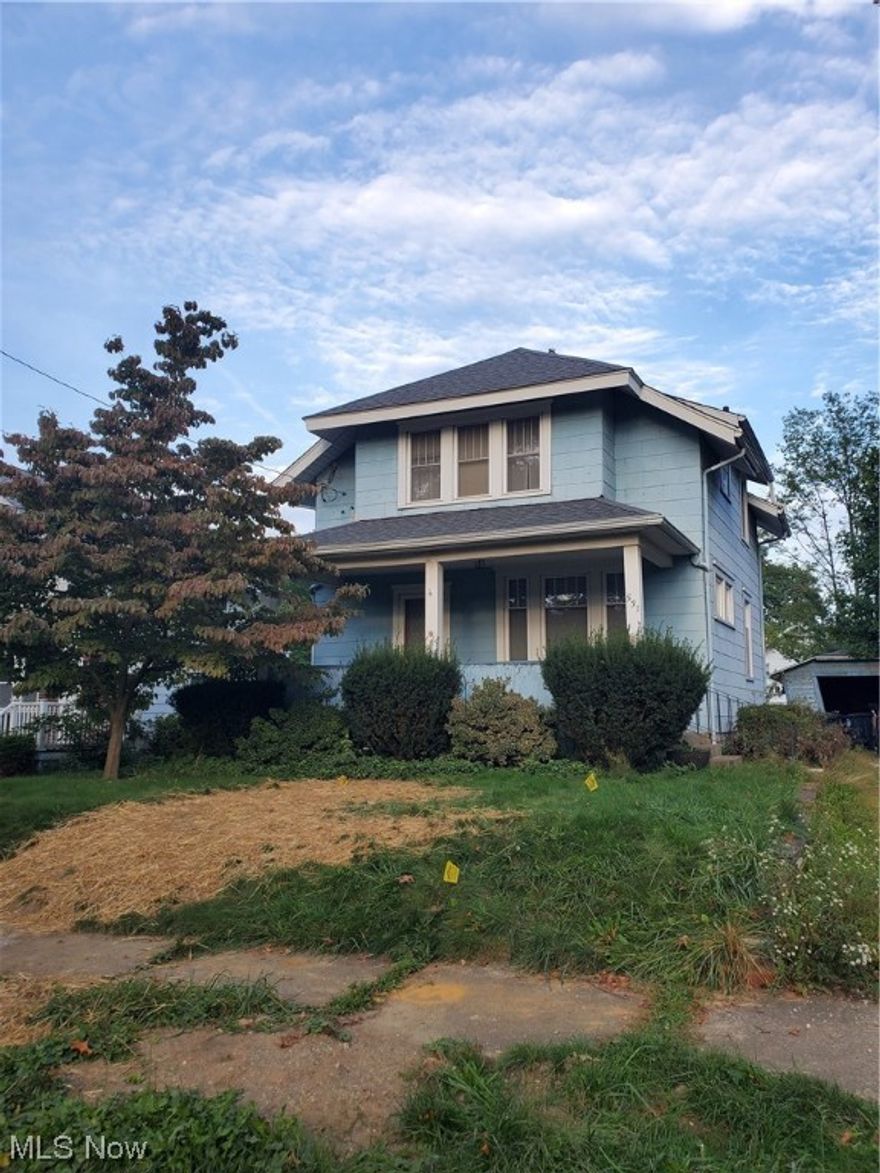 Investor Special!  Spacious Living room and dining room with beautiful wood trim and high ceilings.  Bedrooms are good size with nice closet space.  There are sliders off the eat in kitchen.  Home needs to be totally cleaned out - seller is unable to empty the contents and will be sold "as is".  Roof - approx. 4 years young; Dishwasher was replaced in 2022; newer windows.   Home has great potential with some TLC.