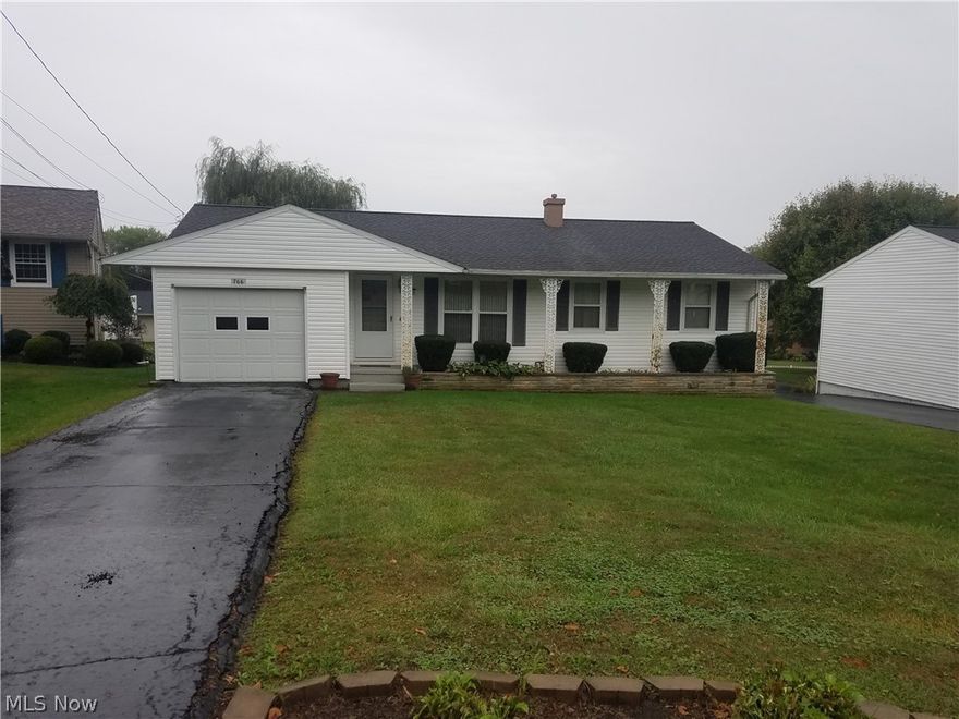 Consisting Of A Good Ranch Home, Built In 1963 W/ 1213 Sq. Ft. Large Carpeted Living Room & Coat Closet. Carpeted Dining Room. Galley Kitchen W/ Wood Cabinets & Linoleum Floor. Built-In Dishwasher & Microwave.  Three Bedrooms W/ Carpeted Floors & Closets. Master Bedroom With 1/2 Bath. First Floor & Basement Laundry Facility.  Frigidaire Apt Washer/Dryer Unit. Lennox Central Air Conditioning. Hall Closets.  Drywall Finish, Wallpaper, And Paneling.  Full Basement W/ Concrete Block Foundation. Ground Level Entrance. Breaker Box Electric. Lennox Gas Forced Air Furnace. Water Heater & Softener. City Utilities. Vinyl Windows, Vinyl Siding, And Shingle Roof.  Rear Treated Wood Deck W/ Vinyl Railing. One Car Attached Garage W/ Overhead Door. Paved Driveway.  All Situated On A City Lot, Nicely Landscaped, In The City Of East Palestine.