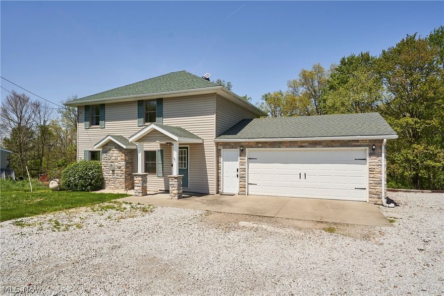 Welcome to this 3 Bed, 2.5 Bath Colonial on close to a Half Acre in Orville. First floor offers a Laundry half bath combo, an Inviting living room with Stone Faced Fireplace, Tastefully Updated eat in Kitchen that walks out to Wooden Deck that overlooks the backyard. The second story Boasts a Full Bath, and 2 nicely sized bedrooms, as well as a Master bedroom, with a large Walk in closet and full Master bath. The Full Walk out basement is waiting to be Finished! The rolling backyard is partially Fenced in, has a fire pit towards the back of the property, And backs up to a creek. Don’t forget about the two car attached garage, And gravel parking area on the side of the driveway. Smithville School District! Recent updates include Cabinets 2023, Washer 2025, Dryer 2024, Dishwasher 2025, Fridge and Microwave 2021, and Roof 2022 with Transferable Lifetime Warranty! One year Home Warranty included. Don’t miss out set up your showing today!