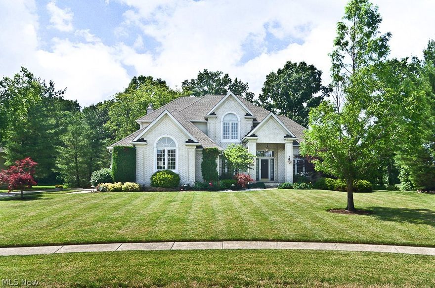 Perfect Brick front colonial on a 1/2 acre wooded cul-de-sac lot in desirable Village Reserve! Featuring 4 bedrooms w/3 full baths on 2nd floor! Updated Kitchen with Granite counter tops and stainless steel appliances. Refinished hardwoods. Furnace, Air & water tank all updated in 11' & 12'. Huge Stamped concrete and paver patio over looks your wooded, 1/2 acre private lot!  Gas fireplace in the family room can be converted back to wood burning. Fresh paint, security system, irrigation system and a spacious 3 car garage! Close to I-90, Move right into this gorgeous home and start living the good life!