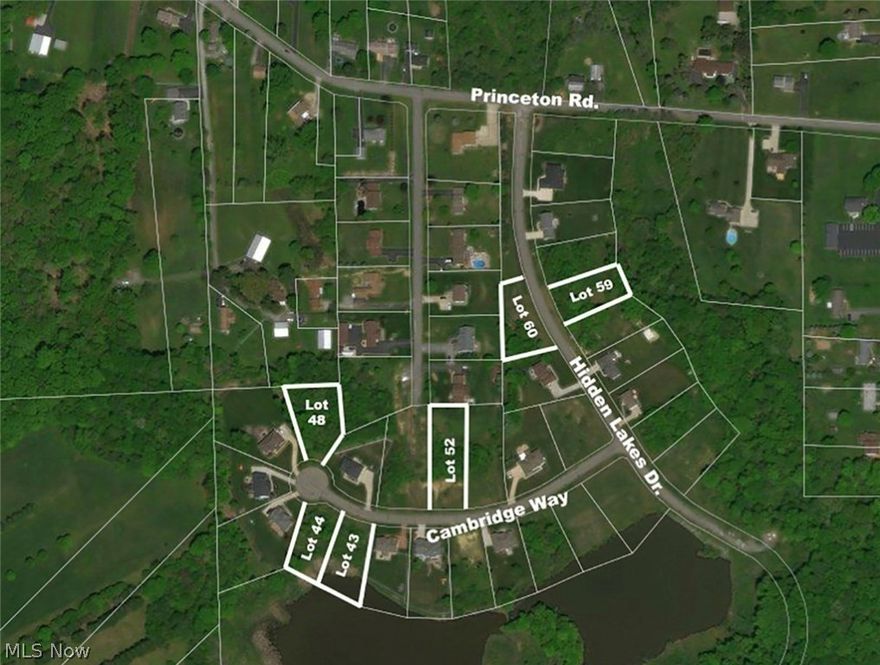 Hidden Lake Development - (4) 1/2-Acre+/- Beautiful Building Lots With All Underground Utilities – R-2 Zoning – Shenago Twp. & Schools – Lawrence Co. – New Castle, PA - ABSOLUTE AUCTION, all sells to the highest bidder on location: TUESDAY - JULY 17, 2018 – 5:30 PM - Lot #48, 52, 59 & 60. All ½-acre plus – R-2 zoning – 14-acre lake and green space – protective covenants – underground utilities – public sewer & water. Nice country location. Come walk them over. Pick a quality builder of your choice. TERMS ON REAL ESTATE: 10% down auction day, balance due at closing. A 10% buyer’s premium will be added to the highest bid to establish the purchase price, which goes to the seller. Any desired inspections must be made prior to bidding. All information contained herein was derived from sources believed to be correct. Information is believed to be accurate but not guaranteed.