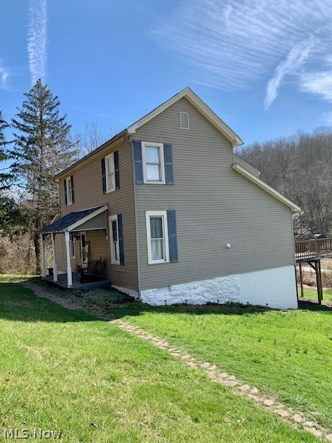 So much charm in this quaint FARMHOUSE with newly remodeled 20X24 BARN on 17.24 ACRES! Perfect for hunters or someone just wanting some space to roam! This homes décor is light and airy and features original built-ins, decorative fireplace, and the popular "Farmhouse" style. Need a first floor bedroom and first floor laundry? This home has it! Recent updates include new roof, complete bathroom remodel, electrical box and also new porch posts in 2013. The 20X24 barn was recently remodeled to include new electric, siding, barn door, lighting and roof. New French doors in the living room flood the space with natural light and open up to the 20X16 deck that overlooks the back yard. A creek runs through the bottom part of the property, with 3 to 4 bridges that allow you to ride your quad through the trails in the hillside. Well water (81 foot depth) and also a cistern (installed 2011). Supplement your oil heat with the wood burner should you want to. There is an AEP easement on a certain ar