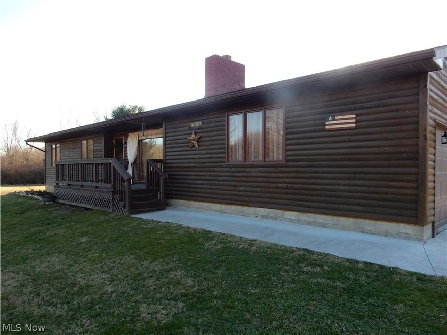 This adorable and completely updated ranch log home can be yours. There is nothing to do here but move in. The many updates include 2014 or newer: kitchen, Heat Pump & A/C, Samsung Appliances, Water Softener, partial brand new Concrete. Roof is approximately 10 yr. old. This warm and inviting home also has a wonderful basement that has been petitioned into rooms, including a family room. The master bedroom has it's own half bath and walk-in closet. The two guest bedrooms are amply sized and have nice big closets. You will love preparing meals in the large eat-in kitchen which offers plenty of cupboard and counter space. All of this situated on just under 1 level acre. Contact me to schedule a private showing. This home is priced to sell and will not last long.