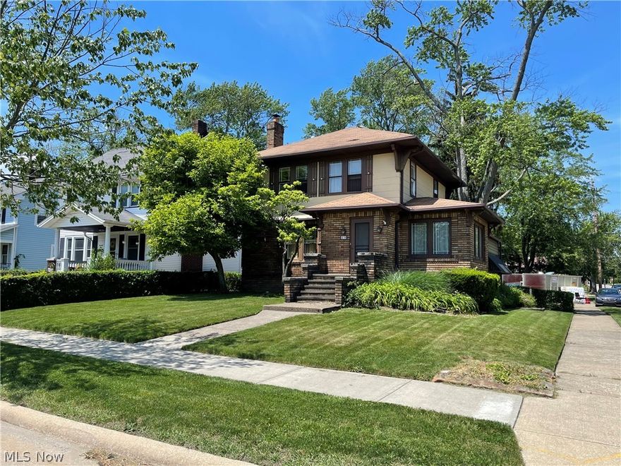 This well maintained Colonial has a spacious and airy feel that is perfect for family gatherings and entertaining. The home offers a large eat in kitchen. The Dining Room has a window seat and built in china cabinets. The Family Room with wood beam ceiling and brick gas fireplace with built in shelving and a bonus room full of windows. Three bedrooms and full bath plus additional space that can be used for storage, extra closet space and or sitting area that overlooks the backyard completes the second level. The basement has a recreation room, laundry area with laundry tub, sink and shower stall. There is plenty of storage throughout this home and hardwood flooring under all carpet. Add your personal touches. This home is being sold as is.