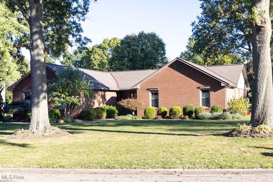 Are you ready to own a quality built 3BR,3.5BTH Brick Ranch in Jackson Township? if so, this centrally located home will amaze and convince you to own it. First floor features an updated kitchen, dining room, spacious family room, four season sunroom, three bedrooms, 2 full baths, and one-half bath, and laundry room. The lower level features a very nice, finished recreation room that is ideal for entertaining or possible spacious office or fitness room. Additional seller improvements include lawn irrigation system, newer roof, windows, doors and heat in sunroom, walk in shower with glass doors, tile floor, light fixtures and hardware on cabinets in master bath, newer windows throughout the rest of the home, glass block windows in the lower level, nature stone in garage and furnace replacement, deck and two steps on north side of exterior of the home and interior utility room where furnace is located all painted in October 2025. The deep pie shaped lot is ideal for recreational activities or gardening.