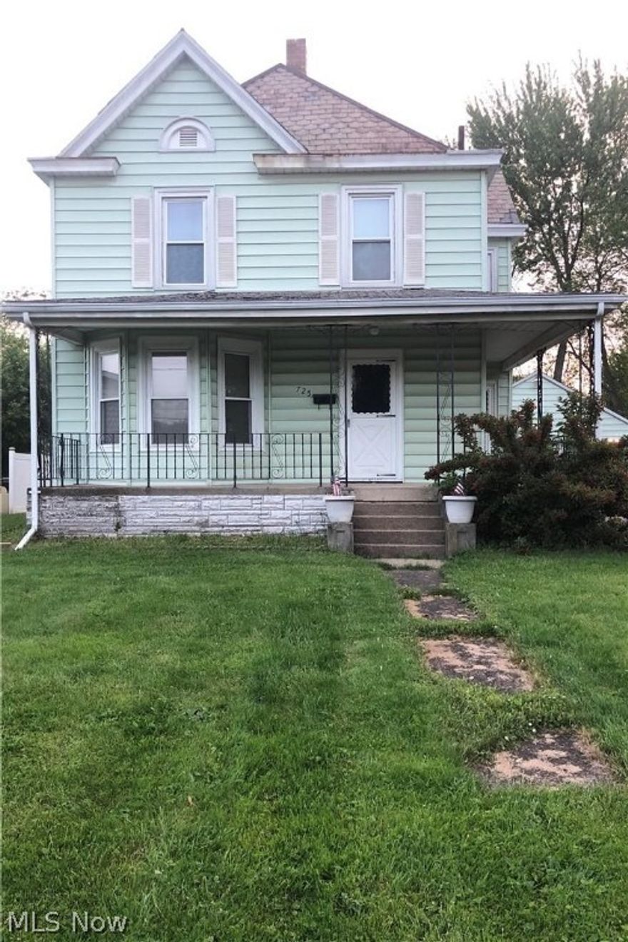 Great investment opportunity! Come take a look at this very spacious home!  Nice large kitchen with laminate counter tops and laminate flooring.  The dining room and living room offer lots of natural light and space. Upstairs you will find 3 large bedrooms, one with updated laminate flooring and a large full bathroom!  This home is located on a double lot with a 2 car detached garage!