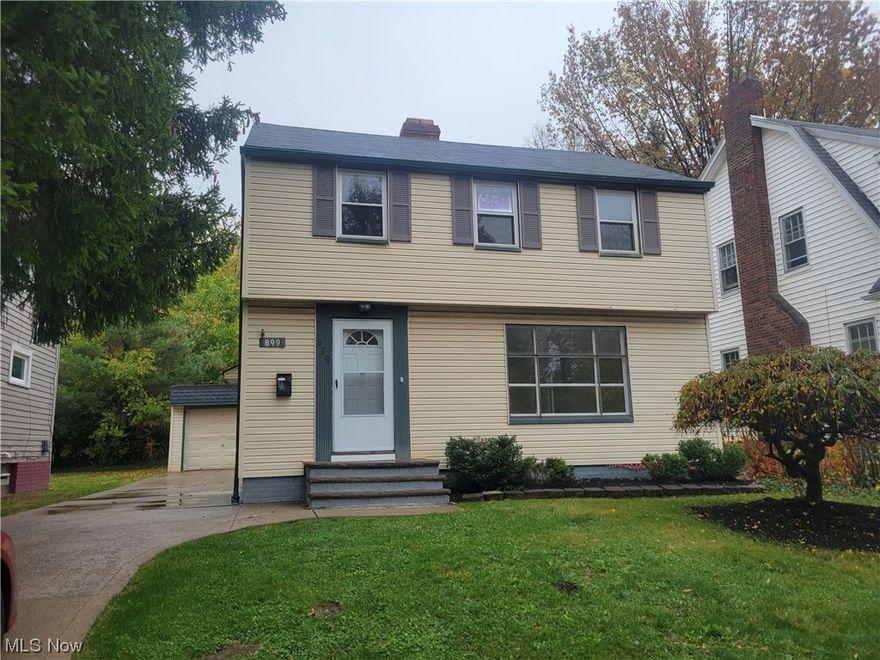 You don't want to miss this nicely updated colonial style home in a quiet part of Cleveland hts! The property features a new kitchen, new bathroom, new carpeting, new paint and much more. There are also 3 large bedrooms, a formal dining room, nice sized living room, and a finished basement too!