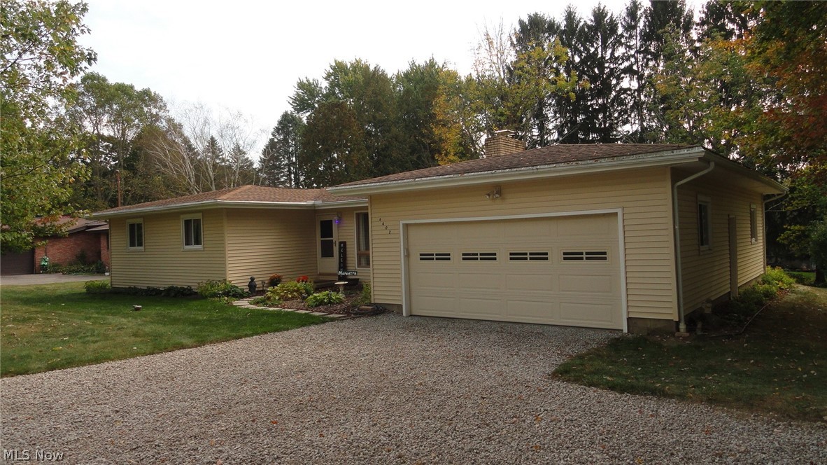 This four bedroom ranch situated on 1/2 acre has been well loved and maintained by the original owners. Beautiful hardwood floors throughout. Formal living room with fireplace, cheerful eat in kitchen, cozy family room, attached two car garage. Plenty of storage available in the 1400 sq ft basment which includes a small finished area and full bathroom. Nice backyard is flat and open. Extensive improvements include: spouting and soffits, garage door, furnace, AC, sliding patio door all in 2005. Kitchen remodel and bathroom updated in 2012. New roof and glass block windows in 2014. New vinyl windows and siding in 2015. New well pump in 2020. Conveniently located near: Copley High School, route 18, route 21, route 77 and Montrose shopping. Make this treasure your home for the holidays!