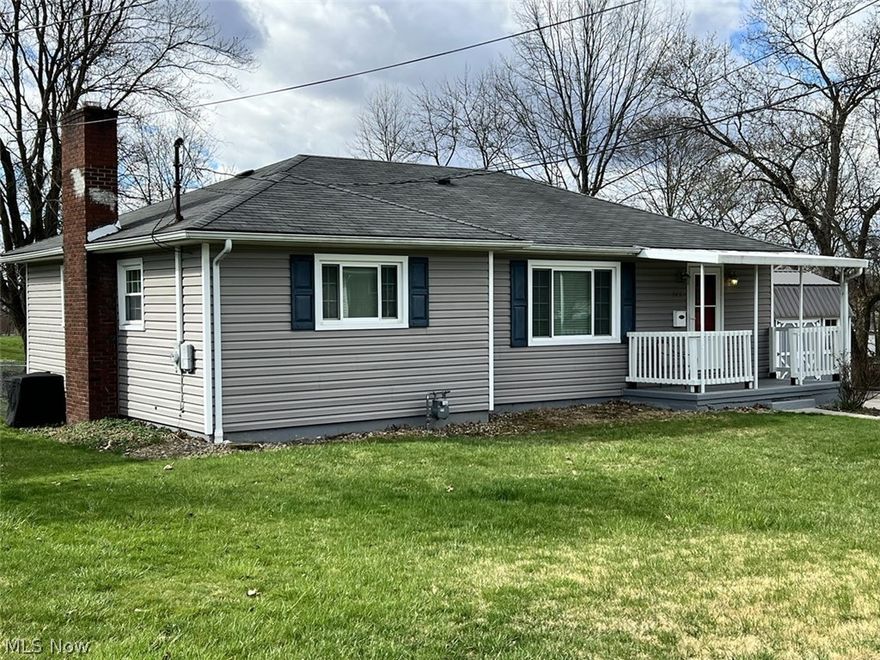 Welcome Home to your newly revamped ranch, located in a quaint neighborhood of Girard. This home boasting vinyl windows, all new flooring and fresh paint throughout will not disappoint!  The kitchen with plenty of storage, has been updated with backsplash, tile flooring and includes newer stainless appliances 2023.  Both main and lower-level baths have been refreshed, with commodes, tile, and vanity.  The living rm wall has been widened for a much better flow in connection with the kitchen.  Through the living rm, you will find main full bath, as well as three good sized bedrooms, equipped with ceilings fans and ample closet space.   Home is also well insulated, making for beneficial utilities.  The basement has been waterproofed at some point and ready for you to create a mancave, kids hangout, etc. The platform has already been started with bath, brick fireplace and laundry.  (Recommend inspection prior to using fireplace, never used by owner).  Outside you will find a 3-car-wide concrete drive and a nice-sized storage shed.  The back yard with chain link fencing is perfect for keeping kiddos and pets safe!  New Gas line connection to the home, replaced by City in 2023.  This home is move-in and ready for you to claim as your own!  Call today for your private tour!