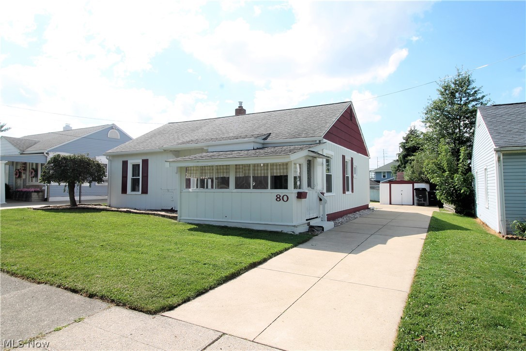 Welcome to this charming updated ranch home offering two bedrooms and one full bath. Come on through the covered front porch and into the living room with new carpet and new windows through out the home. There is a large, bright eat in kitchen with plenty of newer cabinets, gas range, fridge, dishwasher. There are two bedrooms, master suite has recessed lighting. The large, stunning completely remodeled bathroom has tile shower, soaking tub, and recessed lighting. The large 3/4 fenced in backyard offers a outbuilding and shed. So much room for entertaining, or just relaxing outside. Some more updates include newer furnace, A/C, newer roof, updated electric. So many precious memories begin right here!