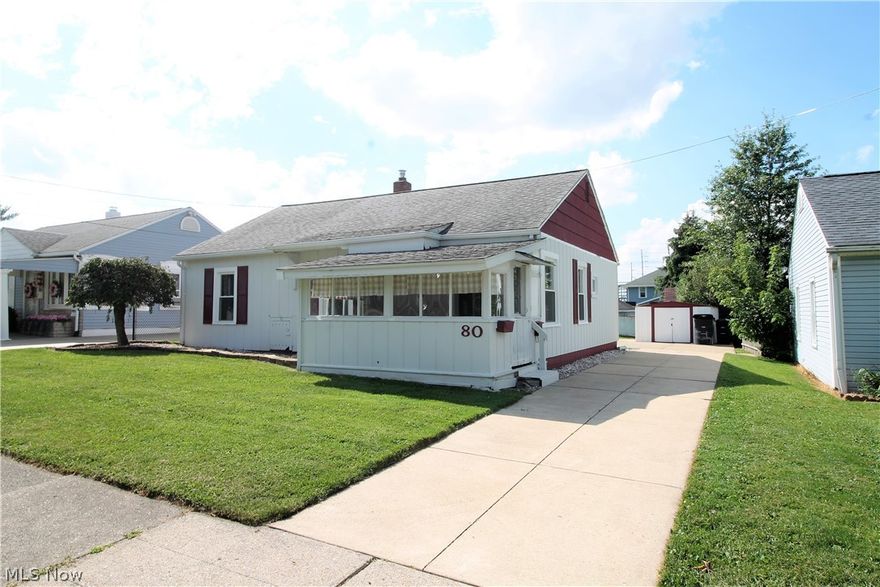 Welcome to this charming updated ranch home offering two bedrooms and one full bath. Come on through the covered front porch and into the living room with new carpet and new windows through out the home. There is a large, bright eat in kitchen with plenty of newer cabinets, gas range, fridge, dishwasher. There are two bedrooms, master suite has recessed lighting. The large, stunning completely remodeled bathroom has tile shower, soaking tub, and recessed lighting. The large 3/4 fenced in backyard offers a outbuilding and shed. So much room for entertaining, or just relaxing outside. Some more updates include newer furnace, A/C, newer roof, updated electric. So many precious memories begin right here!