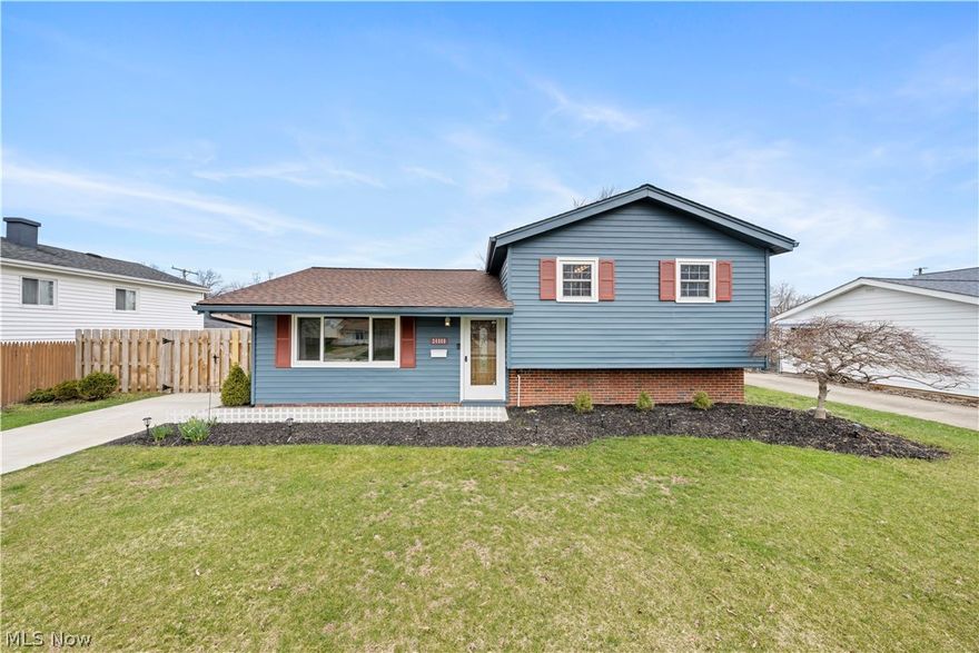 Beautifully updated split level home located at the center of North Olmsted. This home is minutes from the major highways and equidistance between Great Northern and Crocker Park, making travel and shopping extremely convenient. There is new luxury vinyl running throughout the entire main level. The main level also boasts a vaulted ceiling which opens up this space creating a welcoming living area. As you move to the second floor, you will find 3 spacious bedrooms and a renovated full bath with plenty of closet space and storage throughout. The finished rec room in the lower level creates an additional living space perfect for entertaining, complete with a half bath and separate laundry room. The rec room and all bedrooms have been updated with new carpeting with upgraded padding for added comfort. Off of the kitchen is a large 3-seasons room which leads to the completely fenced in​​‌​​​​‌​‌​​​‌‌​​​‌‌‌​​‌​​‌‌​​​​ backyard.