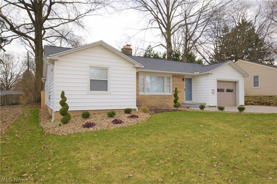 Must see two bedroom, two full bath ranch in Rittman! This home features beautiful updates throughout. The eat-in kitchen has a new tile floor and gorgeous wood cabinets. Kitchen has access to enclosed back porch. Family room, located right off the kitchen, has beautiful wood floors. The living room has a big picture window, allowing lots of natural light to shine through. The living room also has clean, neutral carpet, and a fireplace. Bedrooms are spacious. Bathroom has wooden floors and tons of storage space. Basement is spacious and has a large bonus room with new flooring. Second full bathroom located downstairs.