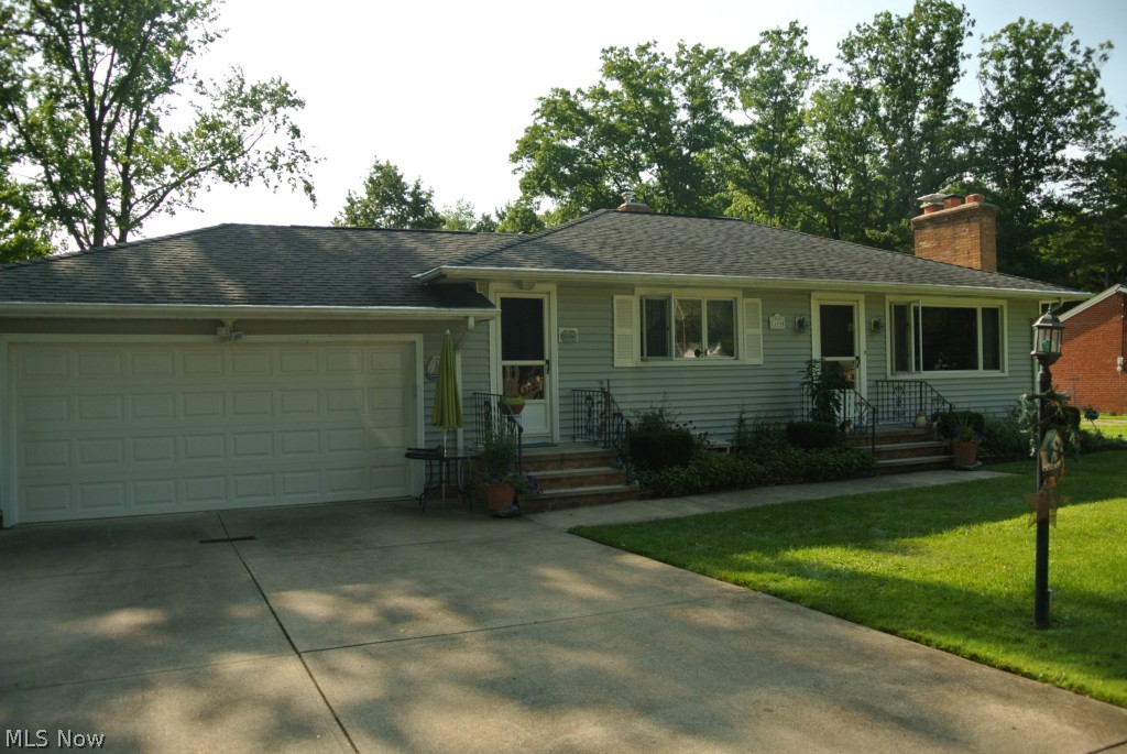 Gorgeous spacious well maintained ranch with loads of updates! Extra large master bedroom with full bath. The way it's set up also can be used as a "separate in-law suite." Finished basement with fireplace and new carpet. Fireplace in living room and lower level are converted to gas logs. You will love the totally remodled kitchen with maple cabinets, flooring and updated appliances (stove 2002, dishwasher and microwave 2013 and refrigerator 2009. Furnace, H2O tank and A/C 2008. Roof 2000 & 2013(west portion) 40year shingle. Garage Door 2010, Nature stone patio 2014 with gas grill. You will love the large fenced yard lot 87x266!