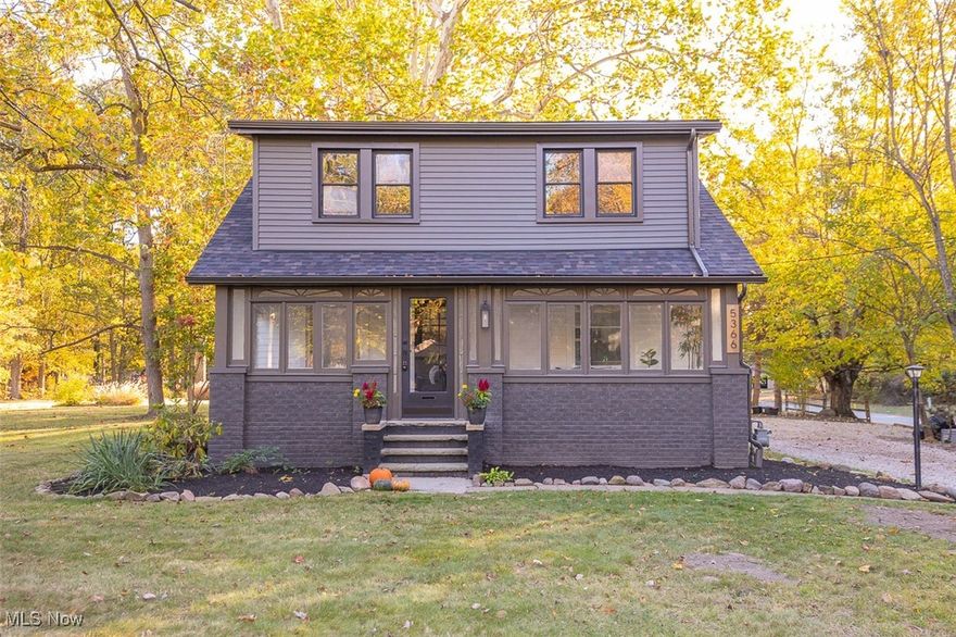 Discover this beautifully remodeled/updated charming farmhouse on Barton Road in North Ridgeville. Set on a gorgeous 1+ acre lot, this move-in ready home offers over 1,100 square feet of comfortable living space. Step into the fully glass-enclosed front porch, designed to capture natural light and offer relaxing views of the property. Inside, a large custom closet features over 9 ft of drawer and shelf storage, topped with elegant quartz for a modern touch. Recent updates and features include: new roof, siding, and gutters with guards for enhanced protection, upgraded insulation for improved energy efficiency. Carrier HVAC furnace and air conditioning unit. Bradford White-40 gallon gas hot water tank. Completely updated plumbing, including new PVC lines to the septic tank and an exterior cleanout. Exterior 200 amp meter with Romex wiring for reliable power. Electrical system upgraded with a 42-breaker panel and new wiring. Kitchen features cabinets with crown molding quartz countertops, and glass and stone mosaic backsplash. High-quality, durable Shaw LVP flooring. The grounds are adorned with mature Sycamore trees that have stood for over a century providing a picturesque setting for outdoor enjoyment. For added assurance, a home warranty is included offering protection and confidence in your new home. Come see this gem!