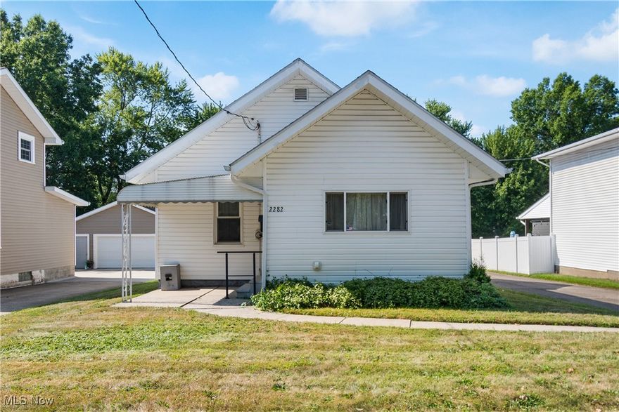 Welcome to this lovely ranch home located in the heart of Ellet.  This inviting abode offers two nicely sized bedrooms with natural hardwood flooring.  There is a spacious living room that opens to the dining room.  The eat-in kitchen offers ample cabinet and counter space and does come with the appliances.  The laundry room is situated on the main floor, as well.  There is a full basement perfect for storage.  Don't forget about the amazing two car detached garage and fully fenced in backyard.  This home is situated on a quarter acre lot.  This one offers easy one floor living.  Call to schedule a showing today to make this your new address!!