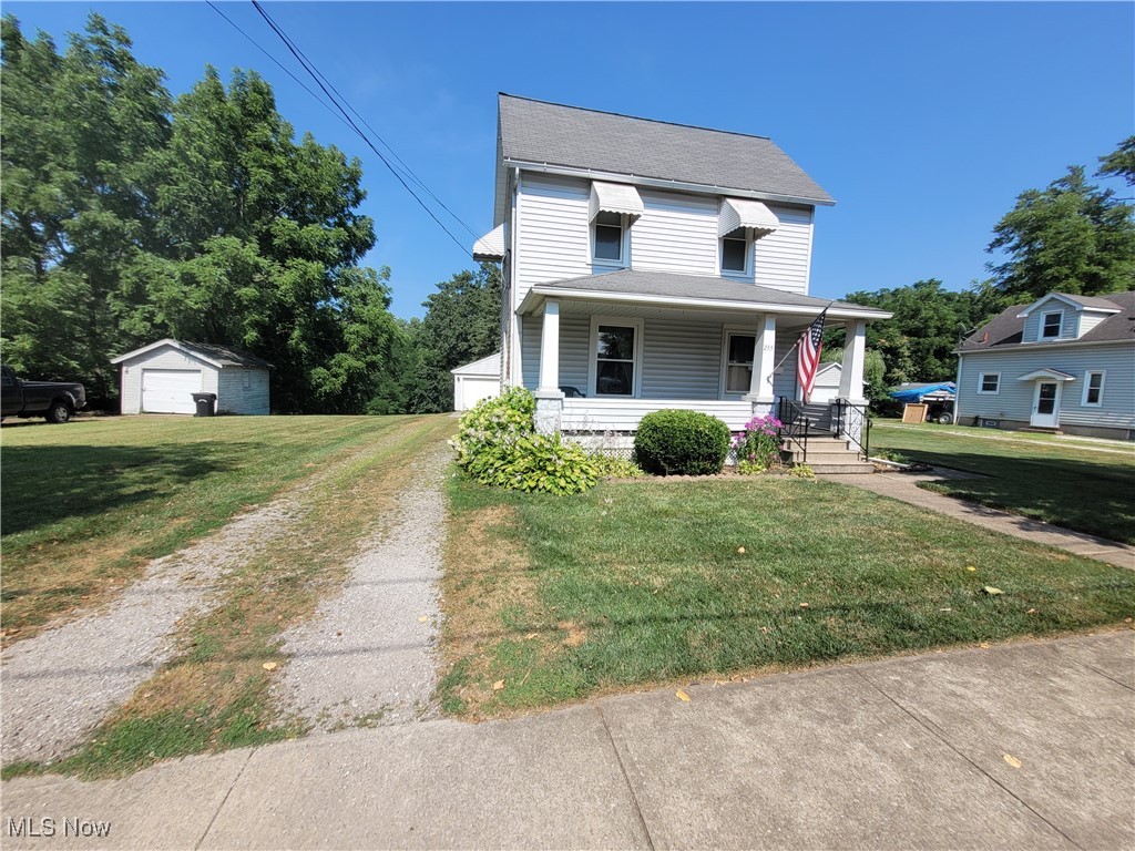 Well maintained home w/2.5 detached garage, new roof on house 05, newer siding, new vinyl windows 09, sump pump system 08, newer counter tops, refinished cabinets in Kitchen, Large beautiful yard sitting on 4 parcel lots w/ trees and backs up to the black river nice to go fishing. New furnace, central air, and hot water tank in 21, newer range in 21, new fridge just bought 4/25, nice back yard to sit and enjoy a fire. 2 detached garages -- one 2-car garage and one 1-car garage. Friendly neighbors.
