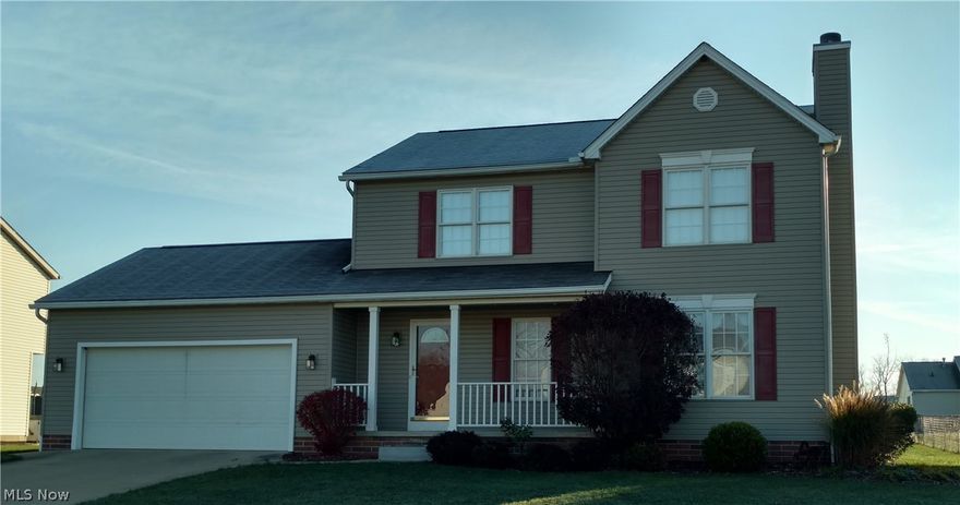 This home has a lot to offer including brand new carpet and laminate flooring plus a BRAND NEW DECK!  Very nice clean home on a cul-de-sac with over 1700 square feet.  Large rooms on the first floor including living room with gas fireplace and beautiful wood mantle, kitchen/dining room combination with pantry and sliding glass doors leading to a NEW DECK!  Foyer with ceramic tile that flows into the area where you will find the garage, first floor laundry and guest half bath.  The upstairs features three bedrooms (all with new carpet).  The master bedroom is oversized with a large walkin closet!  In addition to the new deck, the backyard is  large and level.  Plenty of square footage in this Tuslaw home!