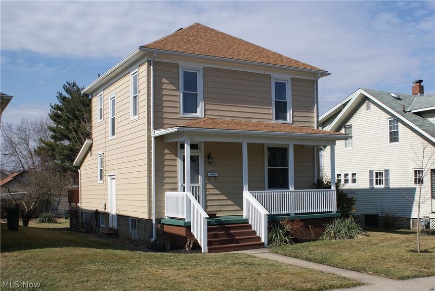 Completely remodeled, Newer roof, beautiful original woodwork on first floor, ceramic tile in kitchen, first floor laundry, large deck, gorgeous tiled full bath, newer furnace/central air conditioning. Currently a rental.