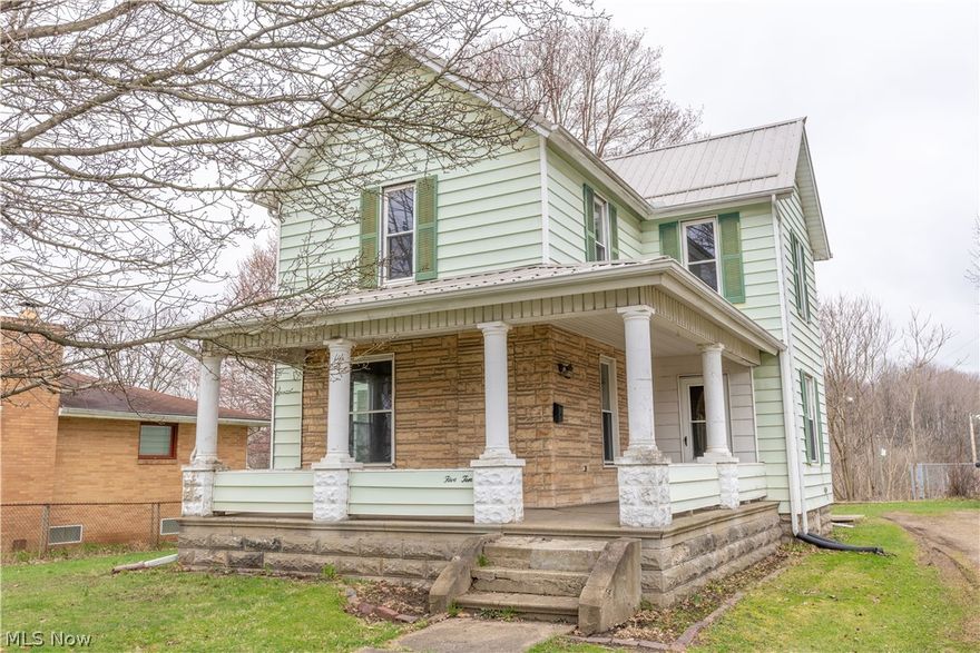 This is a big beautiful home. Big wide trim that is not painted with pocket door between living room and dining room. Large eat in kitchen with a lot of space. Home owner will provide stove, refrigerator, and washer and dryer. New carpet and flooring through out home. Interior has also been freshly painted. Big front porch and deck in back. Large yard and a nice out building for storage. You cant go wrong with this really nice home. Home has lots of potential. The date of the house built is posted as 1950~~this date is wrong we were un able to find actual date home was built.