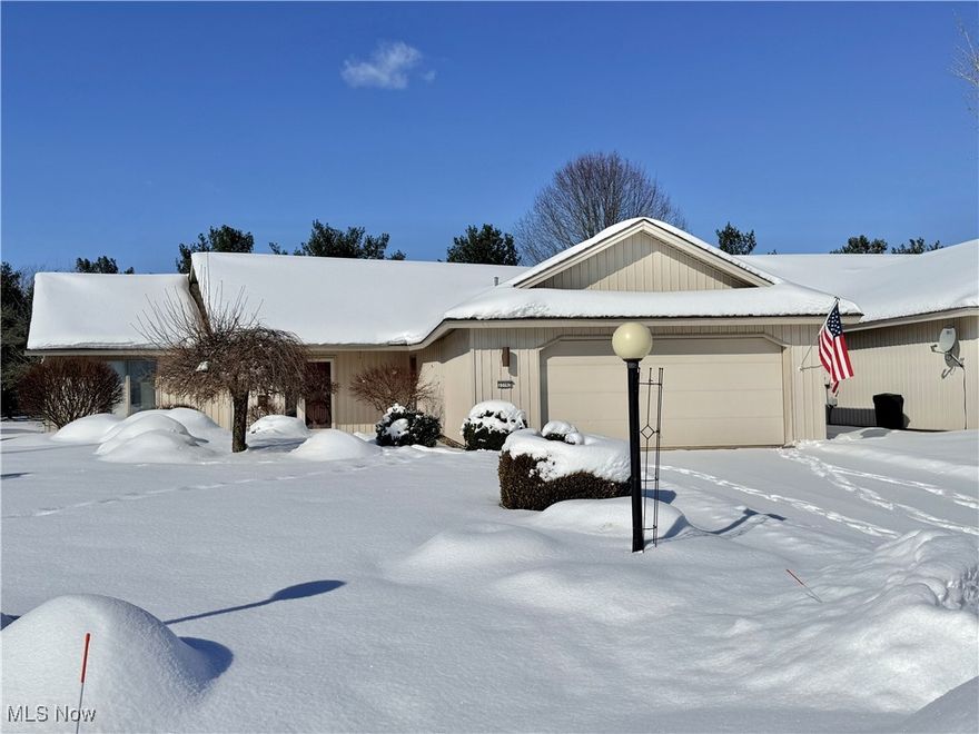 Meticulously Maintained Ranch in Desirable Ridgefield Community.  Custom Built Bob Schmitt, 1 Owner, ADA Accessibile on a Cul de Sac. 2 Bedrooms, 2.5 Bathrooms, Spacious Den, Flex area, Office or Third Bedroom. Updated Chef's Kitchen thoughtfully designed for Entertaining and Daily Enjoyment. Eat in Area, Island with Seating, Gorgeous Cambria Quartz Countertops, Stylish Tumbled Stone Backsplash, Timeless Wood Cabinets, Vaulted Ceiling with Skylight and Sliding Glass Doors to 20 x 15 Patio. Fabulous Formal Dining Area in Generous Great Room with Wonderful Natural Light and Gas Fireplace. Convenient Half Bath and Laundry/Utility Room. Master Retreat offers: Stunning Bathroom with Double Sinks and Walk in Closet with Built ins.  Second Spacious Full Bathroom with Hall Entry. Newer Chair Height Toilets, Heat Pump 2013, HVAC Check up 2025, Roof 2011. Gorgeous Backyard . Spacious 2 Car Attached Garage with Pull down Stairs to Upstairs Storage.  Vinyl Exterior, Neutral Walls and Flooring. All Appliances and Custom Window Treatments Stay. Seller's providing 1 Year America's Preferred Home Warranty for Buyer's Peace of Mind. Clubhouse, Landscaping, Pool, Snow Removal & Workout Facility Included. Close Proximity to Cleveland Clinic, Cleveland Hopkins Airport, CSU, CVNP, CWRU, Dining + Entertainment, Downtown Cleveland, Hospitals, Major Highways / Turnpike, Museums + Shopping.