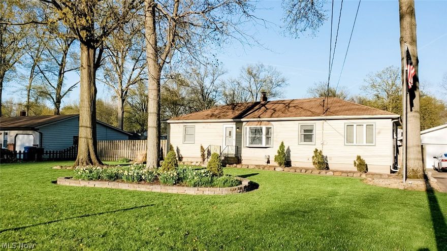 This 3 bedroom 2 full bath ranch is a must see! Home has great curb appeal and the charm continues on the inside! Living room has new hardwood flooring and a bay window that is perfect view of the front yard.. Kitchen features oak cabinets, a pantry, all appliances stay and eat-in area. Master bedroom has a private full bath with pergo flooring. Full finished basement has a carpeted recreation room with a walk-in closet, office, and large laundry area. The back yard will be the place to be this summer! Step out onto the huge deck and enjoy the above-ground swimming pool, or sit around the fire pit in the evenings. Huge, .38-acre lot (3 parcels!) is nicely landscaped. fully fenced for your privacy. Call today for your private showing!