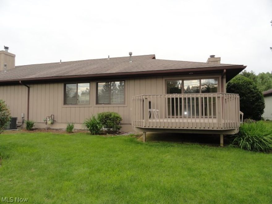 This ranch condo located in The Kames is in exceptional condition.  It's an end unit on a cul-de-sac with a nice deck porch overlooking the woods!  Big eat in kitchen is light and bright.  Vaulted ceiling and fireplace in the great room plus a dining area and a sun room!  2 spacious bedrooms, 2 full baths and first floor laundry.  All new carpet and fresh paint.  Huge basement.  The Kames includes a swimming pool, a clubhouse with a kitchen, and plenty of room for parties.  Maintained with excellence and close to route 8.