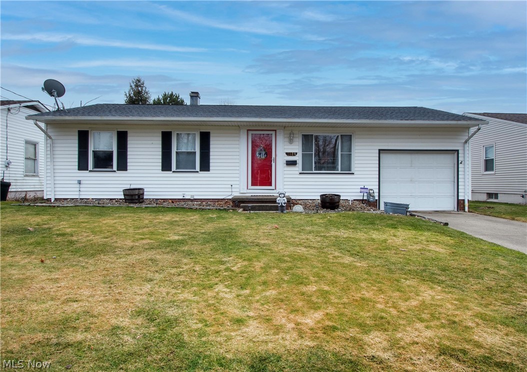 Come check out this immaculate and updated ranch home—a comfortable home with lots of character and charm. The living room has laminate flooring, modern colors, and a picture window that makes the room bright and airy. You will love the recently updated eat-in kitchen offers a beautiful backsplash, stainless appliances, plenty of cabinet space, great-looking light fixtures, and a lovely eatery bar by the window/dinette area. Three bedrooms, a full bath, and linen closets on the hallway complete the main floor. The partially finished basement features a relaxing recreation room, a spacious kitchenette area, a laundry, and plenty of storage space. From the kitchen, walk out to the deck, and private/fenced-in (vinyl) backyard perfect for the safety of pets and kids, and also, there is a shed for extra storage—attached one-car garage with concrete driveway. Updates include central air (2008), new roof (2013), new kitchen and privacy fence (2019), new floors in the living room and bedrooms