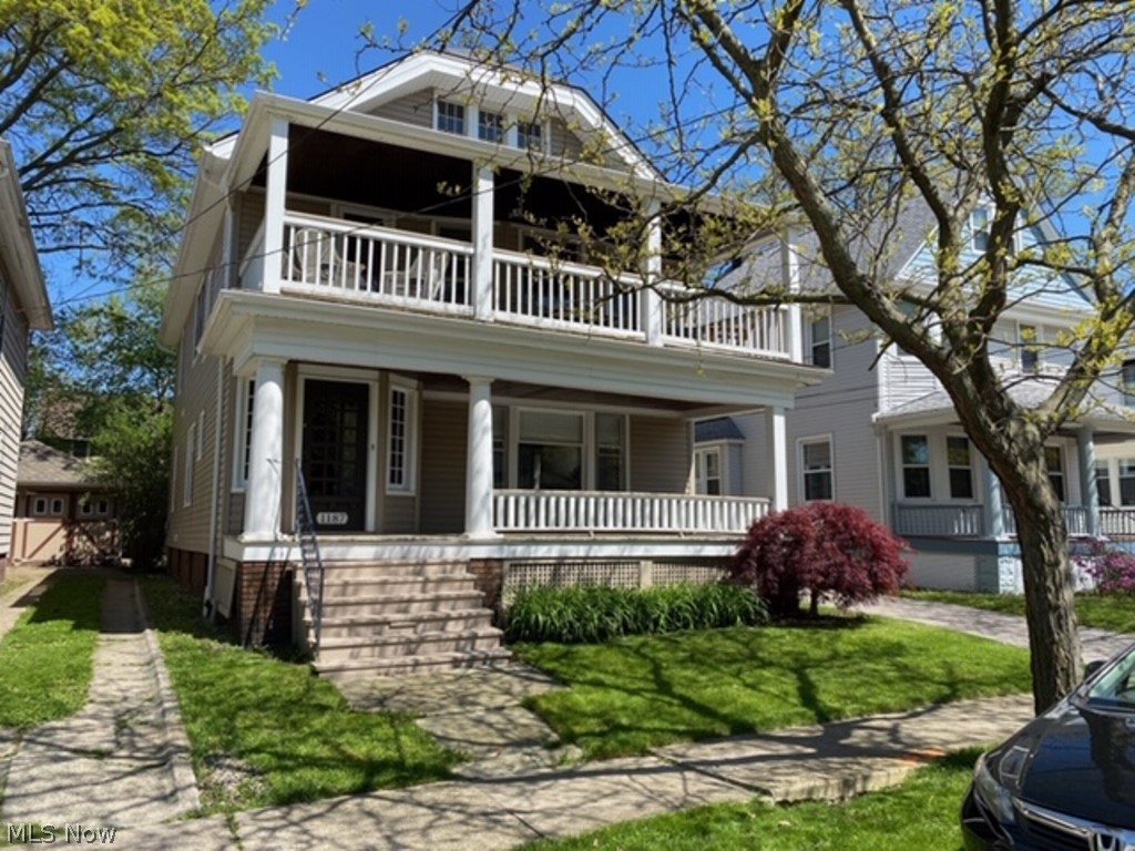 Attention investors and owner occupants! Prime location!!! Lots of updates/newer amenities including vinyl siding and trim, gutters, furnace down, both hot water heaters, appliances, and light fixtures.This home features 2 bedrooms and 1 bath per unit- plus an enclosed sun room off the back bedroom- could be office, hobby room or large dressing/walk in closet. Access to the 3rd floor attic for tons of storage and possible to finish into additional living space; 1st floor unit is vacant and ready for immediate occupancy. Featuring beautiful refinished hardwood floors-everything is freshly painted. Large living room and dining room with bookshelves, decorative fireplace, built in china cabinets with window bench. Bathroom has updated tub/shower, floor, sink; kitchen has new floor, new range and range hood, refrigerator stays and more. 2nd floor features: Spacious Living Room with beautiful hardwood floors including original stained woodwork, beautiful built-in secretary (desk) and booksh