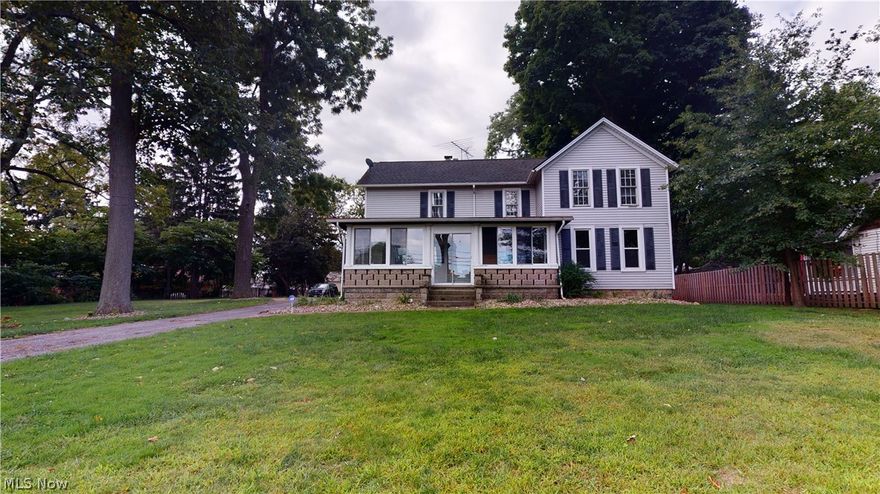 One of the ORIGINAL Mentor farm houses that has stood the test of time for more than a century. This home is waiting for you to add your finishing touches to make your own. It sits on over half an acre and has tons of history with many modern day updates!
This colonial offers 6 bedrooms with one being on 1st floor. Bedroom # 6 could also be used as home office or home library/study. First floor also offers an eat in kitchen with butler's pantry and a formal dining room. There is an extra pantry that can be used for storage or converted back to 1st floor laundry room.The living room boasts a gas fireplace and built in nook for your hobby of choice. The 1/2 bath has been beautifully updated. The second level offers FIVE bedrooms. Three from the original footprint and two roomy additions. Roomy Master Bedroom with full Master Bath!  The 2nd full bath has been completely remodeled 7/2020. The 2nd floor laundry room makes laundry a much easier task. This home also offers a three season fro