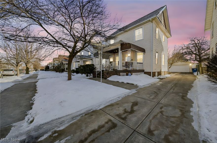 Charming Lakewood Colonial | Fully Updated & Move-In Ready
3 Bedrooms | 1 Glamour Bath | 2.5 Car Heated Garage.
Fall in love with this meticulously maintained, beautifully updated home in the heart of Lakewood. Located within easy walking distance to local schools. This residence offers the perfect balance of classic character and high-end modern amenities.
Main Level: Sophisticated Living with 9 foot ceilings.
• Inviting Curb Appeal: Start your mornings on the large covered front porch—an ideal space for year-round entertaining.
• Warm Interiors: Step inside to find gleaming hardwood floors throughout and a cozy gas fireplace in the family room.
• Chef’s Dream Kitchen: Completely remodeled (2022) down to the studs, featuring:
• Premium Samsung appliances.
• Elegant quartz countertops.
• A functional breakfast bar that opens into the formal dining room.
Upper Level: Comfort & Luxury
• Generous Bedrooms: Three spacious bedrooms with continued hardwood flooring.
• Spa-Like Retreat updated (2020): A glamorous "water room" bath featuring a large tiled shower, a preserved original clawfoot tub, a new vanity, and a linen closet.
• Bonus Potential: A full, unfinished third-floor attic offers endless possibilities for a home office, playroom, or additional suite.
Exterior & Mechanics
• Backyard Oasis: The fully fenced yard is a private retreat boasting a massive patio and a custom pergola.
• The Ultimate Garage: A 2.5-car detached garage that is fully heated and includes attic space for all your storage needs.