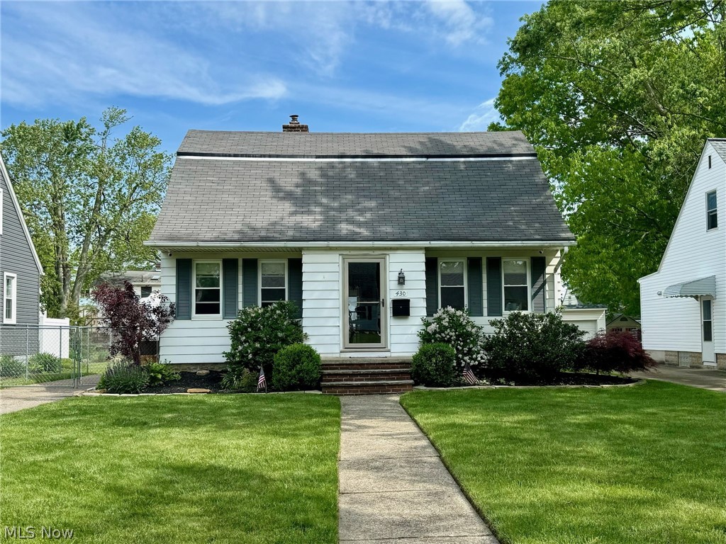 430 Cambridge is awaiting its new owners. This lovely 3-bedroom, 2 bath Cape Cod has been lovingly maintained. This home has so much to offer, as you enter the front door, step inside the large living room with beaming hardwood flooring and neutral paint color. The large dining room with two wooden hutches that have been added offer additional space, storage and is adjacent to the kitchen. The kitchen is well equipped and offers an abundance of cabinetry and countertop space along with appliances that will remain. Off of the dining room, you will find an enclosed patio with a wood ceiling, ceiling fan that you can enjoy at any time during the year. This room is perfect to allow for more space during those family& friends' gatherings, or just another place to unwind and relax. On the lower level you will find two generous sized bedrooms with adequate closet space for extra storage. Upstairs you will find a large 19x12 Master Bedroom with hardwood flooring and it has its own bath and plenty of closet space. The basement is unfinished and is just awaiting your finishing touches. This is a great space for additional entertaining, playroom, game room, or whatever you desire. The backyard is completely fenced in and offers tranquility and privacy.