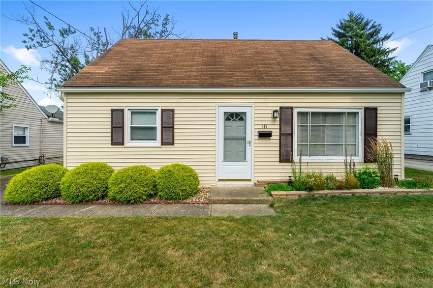 Welcome to 115 N Roanoke, a well-maintained 3-bedroom, 1-bathroom home that exudes comfort and charm. The main floor features newer laminate flooring throughout, providing a cohesive and stylish look. The kitchen offers warm wood cabinetry, durable laminate countertops, and a cozy eat-in area that seamlessly connects to the inviting living room. Two bedrooms on the main floor feature laminate flooring and double closets, offering ample storage space. The full bathroom is designed for convenience with a tub surround and built-in storage solutions. Upstairs, you'll find a versatile space that hosts one bedroom, with the potential for a second bedroom or a small living area. This flexibility makes it perfect for your unique needs. The covered back patio is an excellent spot to relax and enjoy the view of the partially fenced-in backyard, complete with a shed and lovely landscaping. The exterior of the home is finished with low-maintenance vinyl siding, and the property includes a 1.5-car garage. Additional highlights include updated light fixtures, neutral paint throughout, a 100-amp panel, and a high-efficiency furnace. This charming home is ready for you to move in and make it your own! Austintown School District.