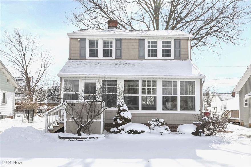 Discover the charm and meticulous care evident throughout this beautifully maintained and well loved home. A long history of thoughtful improvements by dedicated owners, truly separates this home. Inviting curb appeal is supported by the landscape and enclosed front porch, a perfect place to spend 3 seasons looking out over your neighborhood. Equally as impressive, and designed to be the perfect oasis, the back of this property offers a stamped concrete patio, fire pit, mature tree, landscape timbers, and is fully fenced with custom gate. Exterior waterproofed with newer driveway, garage pad (epoxied), and garage built and insulated in 2011. Inside you will find a good size kitchen with ample cabinetry and counter space, garden window overlooking the yard and appliances all stay. Formal dining room offers original built-ins with lead glass doors, slider to the back patio, can lights, and new ceiling fan / light overhead. Cozy up in the living room anchored by a ventless gas fireplace, wood mantel and brick surround. Three great size carpeted bedrooms upstairs, all with updated ceiling fan / light fixtures and replacement windows. Full bath with ceramic tiled walls, tub/shower combination and modern vinyl plank flooring. The finished lower level is a true bonus, offering a fantastic entertainment space, built-in bar with live-edge wood top, luxury vinyl plank flooring, carpet tiles, recessed lighting, and trimmed out vented glass block windows. Full basement bath with updated tile surround, laundry / utility room, plus a massive storage room below the front porch. Continue your story in this solid home, ready to bring joy and lasting memories to the next homeowner.