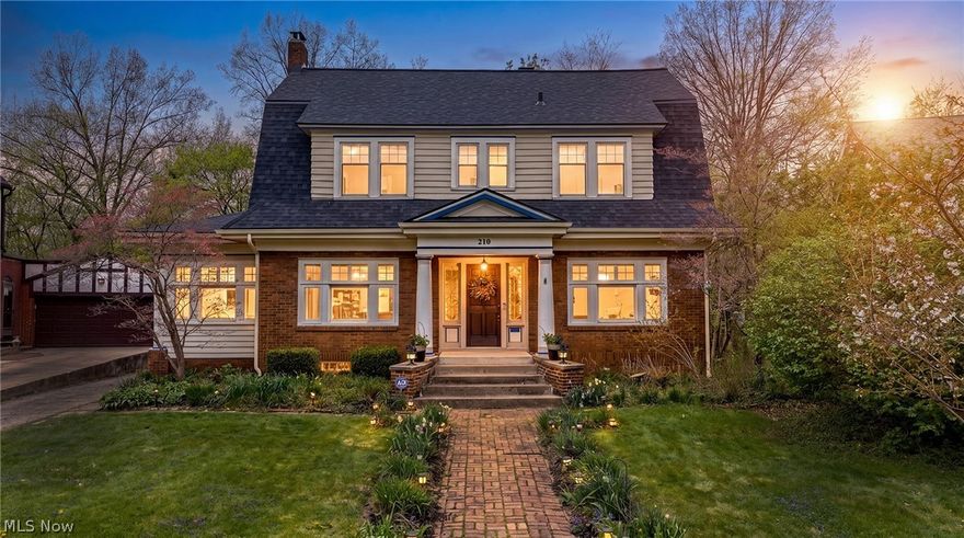 Spacious and beautifully updated, this Dutch Colonial blends classic architectural charm with modern 2026 kitchen upgrades and amenities. A brick walkway welcomes you to the inviting front porch and entry foyer. Inside, you’ll find original hardwood floors, six sets of French doors, transom windows on the first floor, and soaring ceilings throughout.
The expansive living room features detailed crown molding, a gas fireplace, and opens through double French doors to a sunroom/family room with its own fireplace. The dining room is rich with character, showcasing intricate wainscoting, chair rail, and crown molding—ideal for entertaining.
The large eat-in kitchen was renovated in 2025/2026 and includes quartz countertops, a center island with pendant lighting, a Samsung counter-depth refrigerator, JennAir downdraft gas range, updated windows, imported tile backsplash, and a wet bar. A back staircase leads to a half bath with a newer sink, as well as access to the screened porch, garage, and basement.
Upstairs, the second floor offers four generously sized bedrooms, two with walk-in closets. The updated full bath blends vintage ceramic tile with a newer vanity and lighting. Windows on this level were replaced in 2024, and there are two linen closets for added storage.
The third floor provides a versatile space with a large bedroom or playroom featuring arched windows, a built-in dresser, closet, office area, and a full bath with a newer sink and classic clawfoot soaking tub.
Additional updates include three Mitsubishi split heat/AC units (2023), forced air heat/AC for the living room and sunroom (2024), a complete roof and gutter replacement (2025), exterior repainting (2025), and a newly added second-floor rear roof deck (2025). 
This exceptional home is move-in ready and ideally located near shopping, parks, restaurants, and major highways.