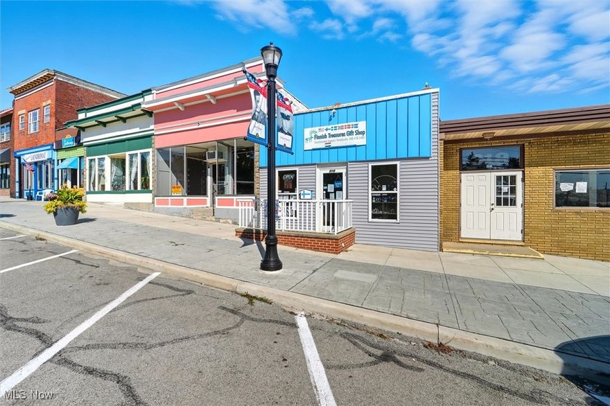 Amazing Opportunity in the Heart of Fairport Harbor!
Nearly 1,000 sq. ft. of versatile space featuring an open floor plan, restroom, lunchroom/kitchen area, storage room, and a full basement. Convenient front-street parking with ramp access to the main entrance, plus a rear entrance with four private parking spaces. Located in a growing, thriving community just minutes from Lake Erie and the Fairport Harbor Beach, this property offers endless potential in an area that attracts visitors year-round for its charm, recreation, and activities. An excellent opportunity for a wide range of commercial uses.